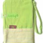 Galaxy Note 2, 3/ Mega 5.8 Case Bag // Light Green Lucky Cat Dancing