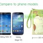 Galaxy Note 2, 3/ Mega 5.8 Case Bag // Light Green Lucky Cat Dancing