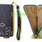 iPhone 4/4S/5 Galaxy S3 S4 Case Phone Pouch ANIMOB EMBROIDER // Navy Blue