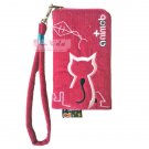 iPhone 4 4S Case Phone Pouch ANIMOB EMBROIDER // Pink