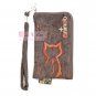 iPhone 4 4S Case Phone Pouch ANIMOB EMBROIDER // Brown