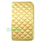 NaRaYa Thai Satin Bifold Wallet Clutch Bag Purse Checkbook / Gold