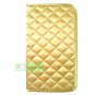 NaRaYa Thai Satin Bifold Wallet Clutch Bag Purse Checkbook / Gold