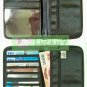 NaRaYa Thai Satin Bifold Wallet Clutch Bag Purse Checkbook / Black