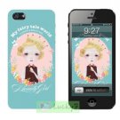 Apple iPhone 5/5S Hard Case Cover Skin Shell : Flowers And Beauty Girl Collection / Bluish-green