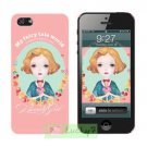 Apple iPhone 5/5S Hard Case Cover Skin Shell : Flowers And Beauty Girl Collection / Light Pink