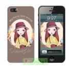 Apple iPhone 5/5S Hard Case Cover Skin Shell : Flowers And Beauty Girl Collection / Brown Sugar