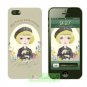 Apple iPhone 5/5S Hard Case Cover Skin Shell : Flowers And Beauty Girl Collection / Light Gray
