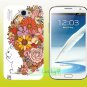 SAMSUNG Galaxy Note II 2 Hard Back Case Cover Skin Shell : SQUIRREL & FLOWERS
