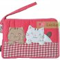 Apple iPad mini/Galaxy Note, Tab 2 3 7.0, 8.0 Case Cover // Salmon Pink Lucky Cat Cotton