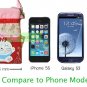 iPhone 4S 5 5S GALAXY S3 S4 Neck Strap Lanyard Bag Case /  Lucky Cat Flower / Red-Pink
