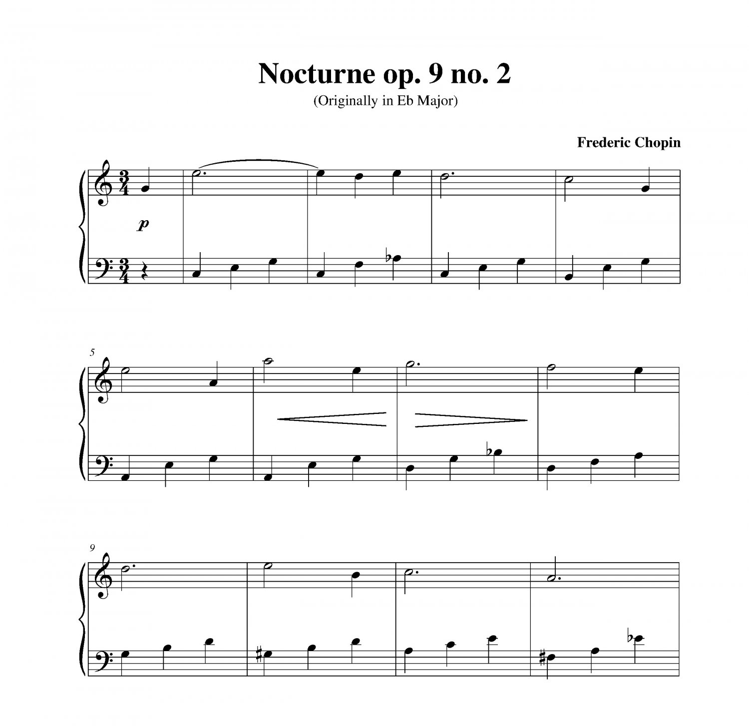 chopin nocturne op.9 no.2 pdf