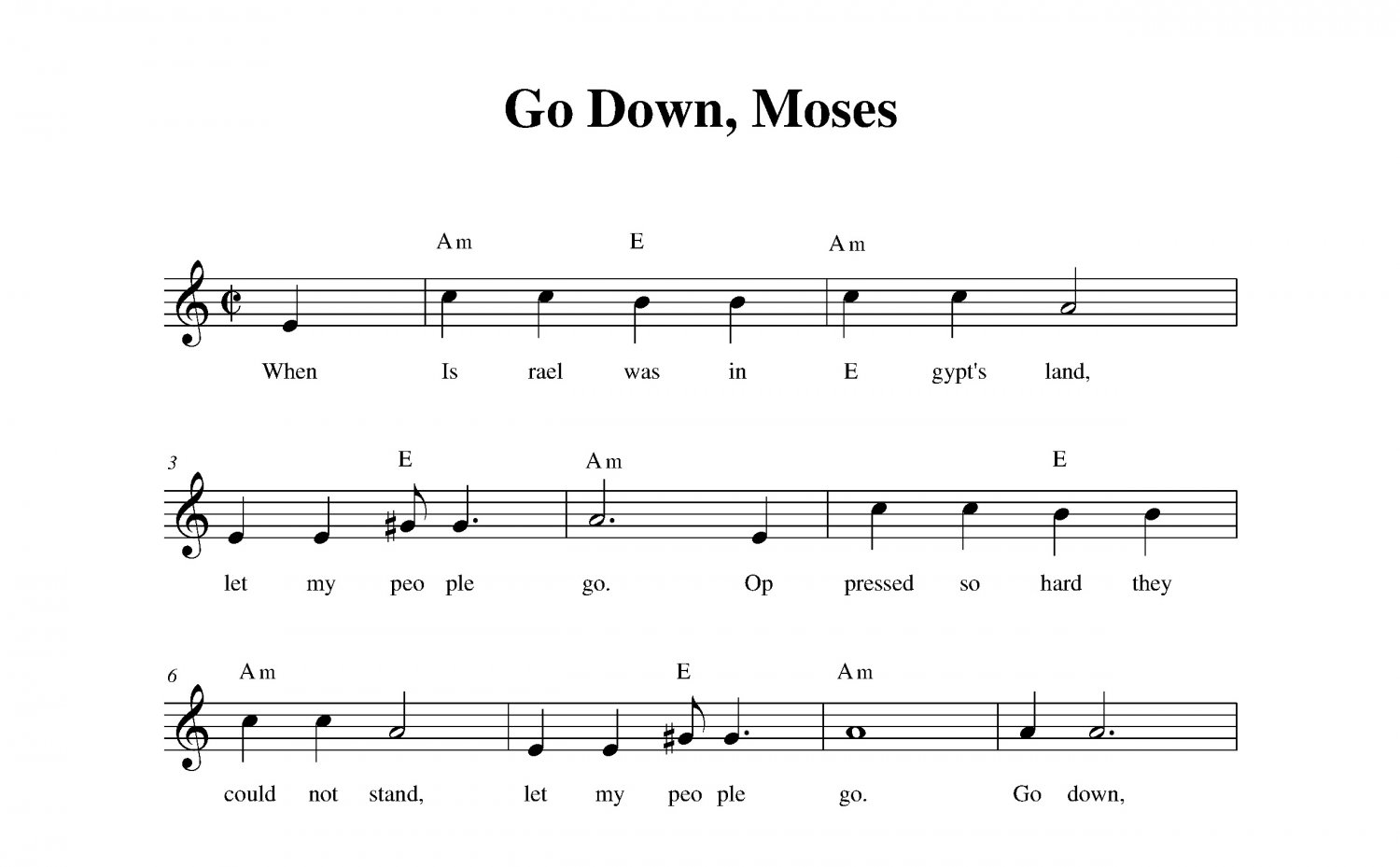 Гоу гоу песня слова. Go down Moses Ноты для фортепиано. Go down Moses Ноты. Let my people go Ноты для фортепиано. Let my people go Ноты для гитары.