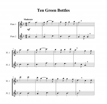 Ten Green Bottles