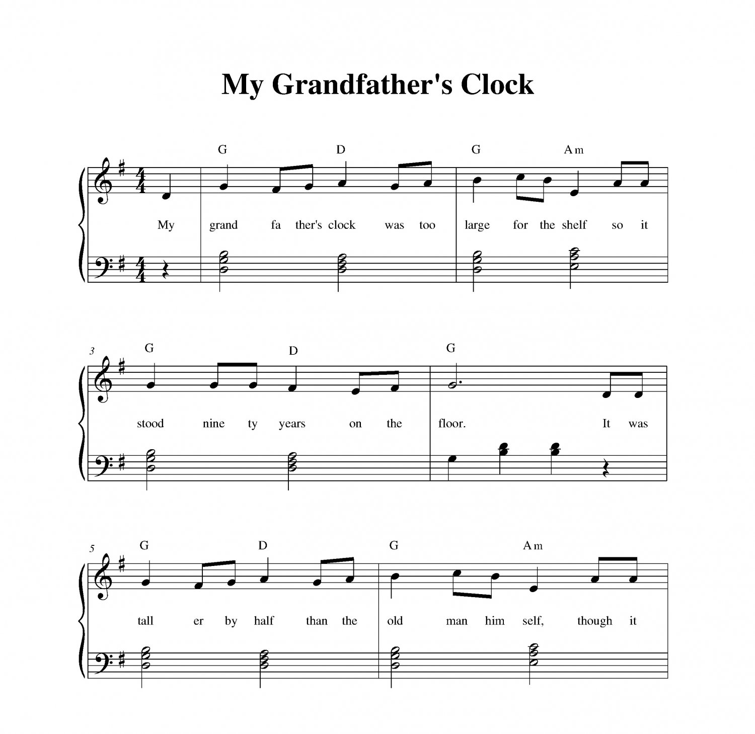 My Grandfather’s Clock