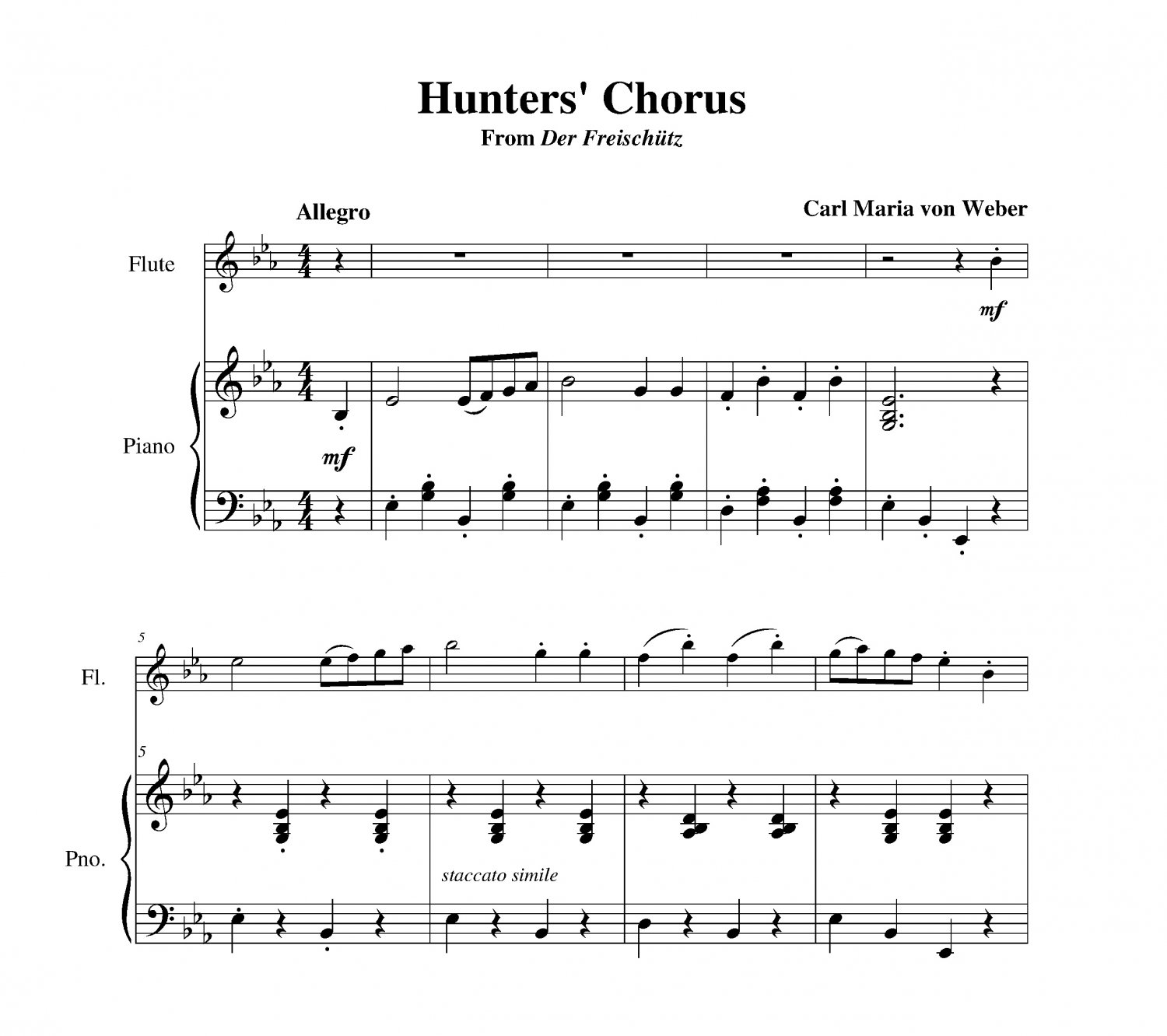 Weber - Hunters’ Chorus