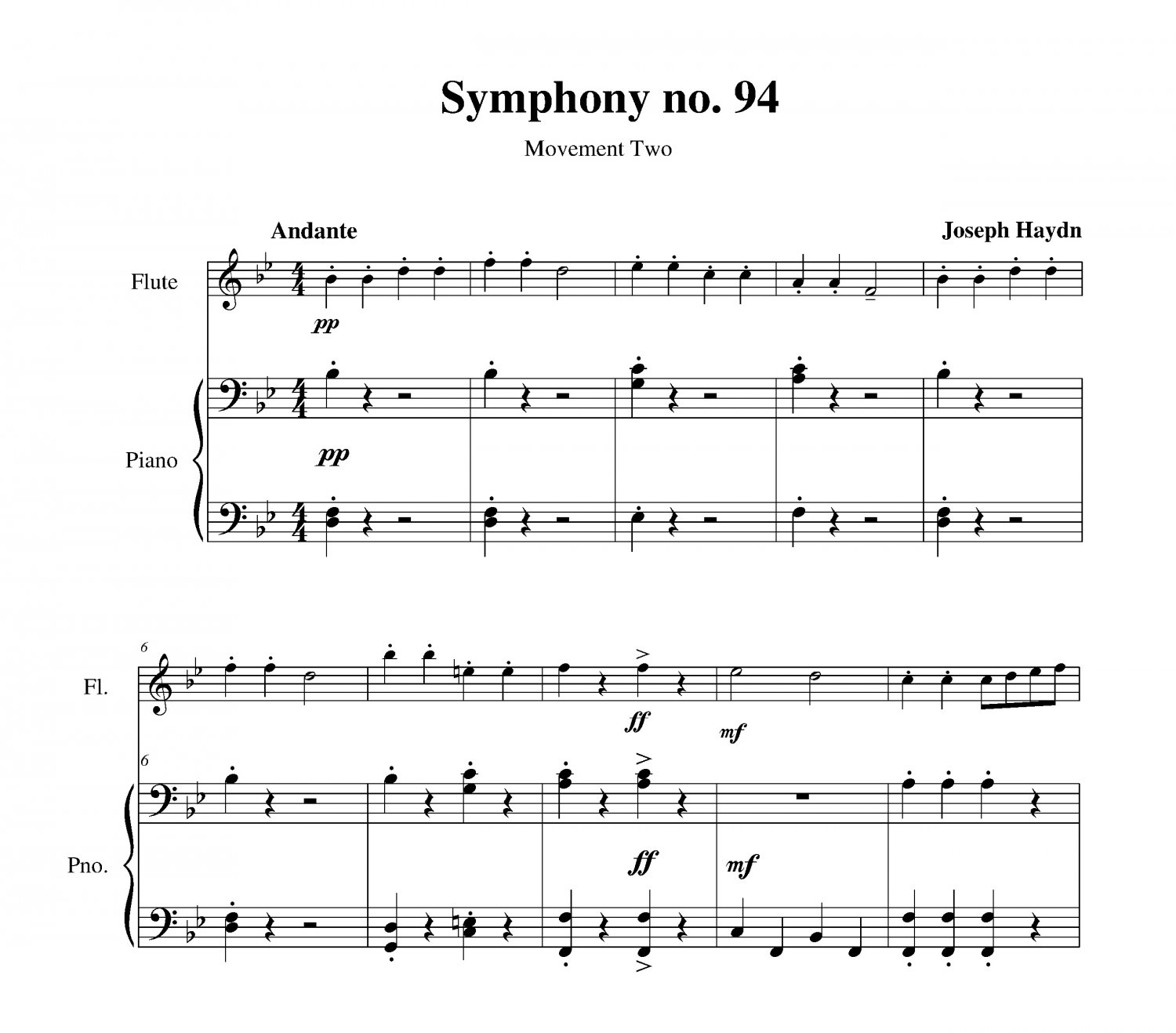 Гайдн сюрприз. Гайдн Анданте Ноты. Анданте Гайдн Ноты для фортепиано отрывок из симфонии. Гайден. Симфония 94 Гайдн. Ноты. Гайдн симфония 94 Ноты.