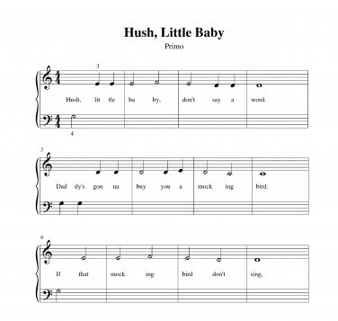 Hush Little Baby - Piano