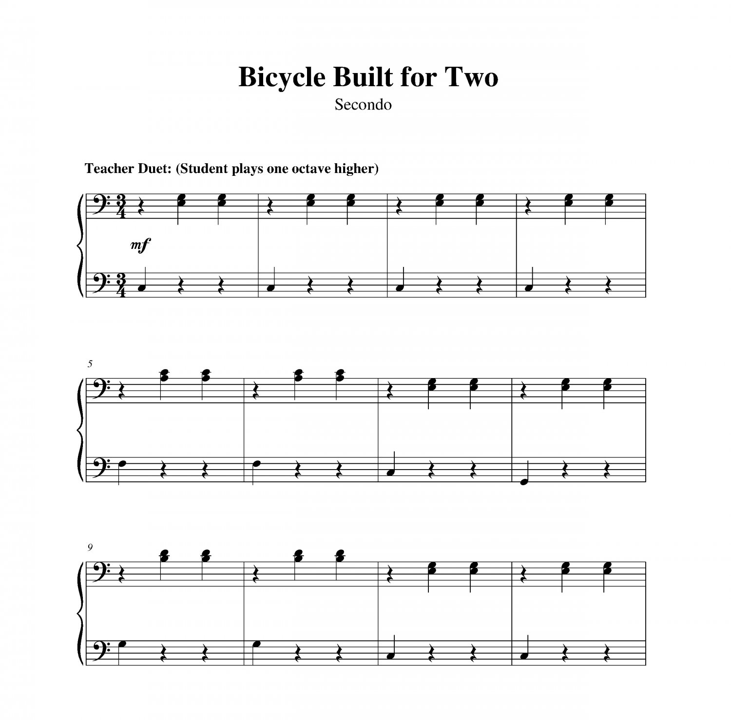 Bicycle Built for Two