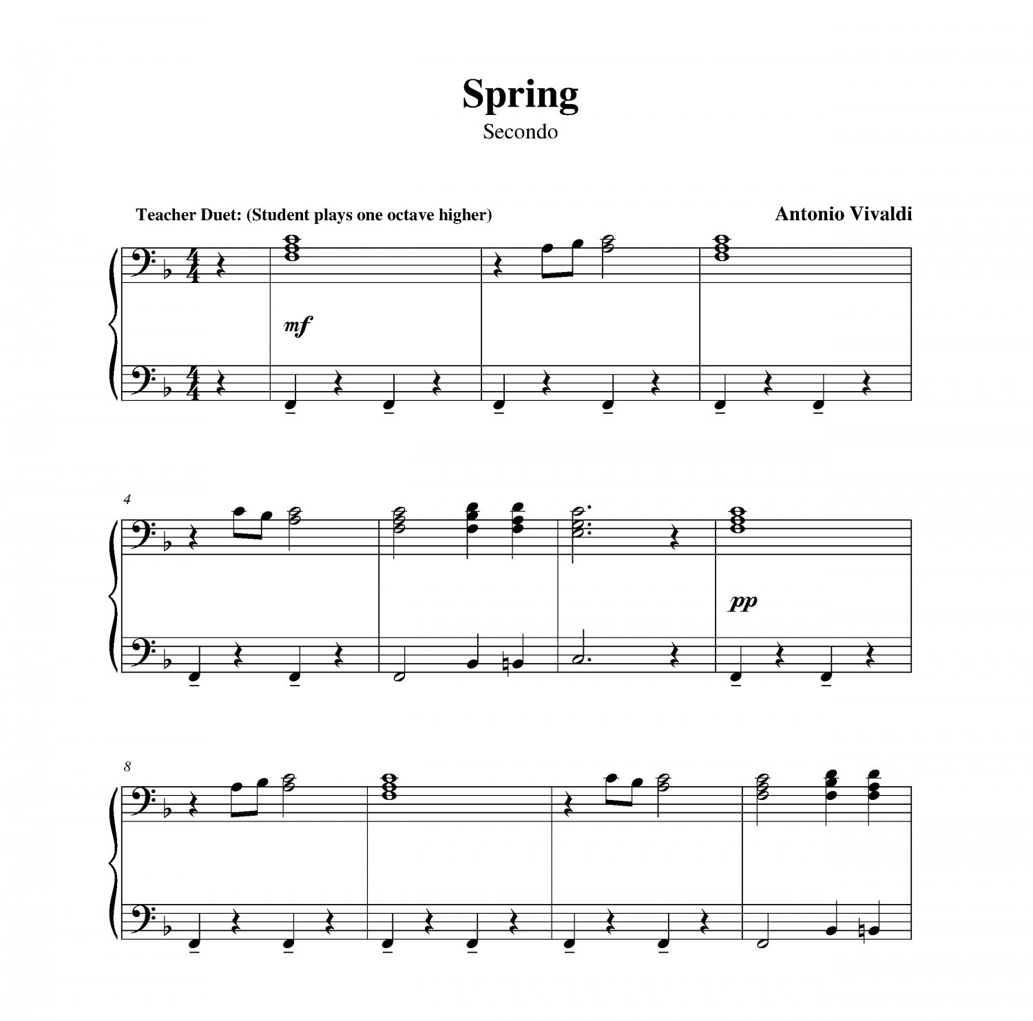 vivaldi spring piano