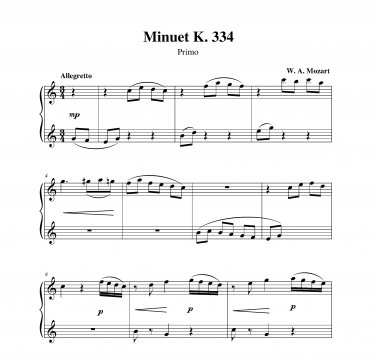 Mozart - Minuet (K. 334)