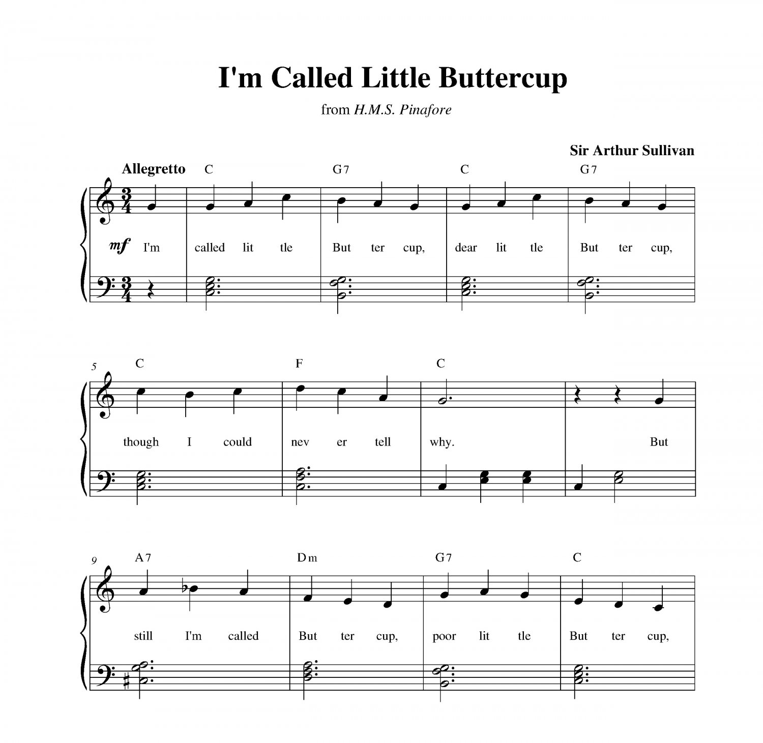 sweet little buttercup lyrics