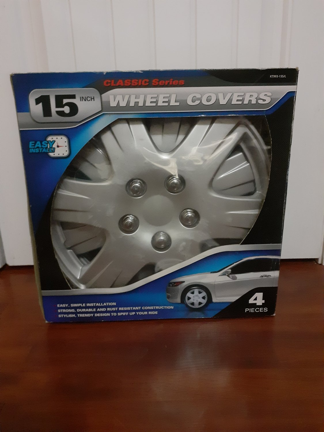 Autosmart Tire Wheel Covers Hubcaps 15" 4 Pieces Silver ABS Toyota Corolla Style