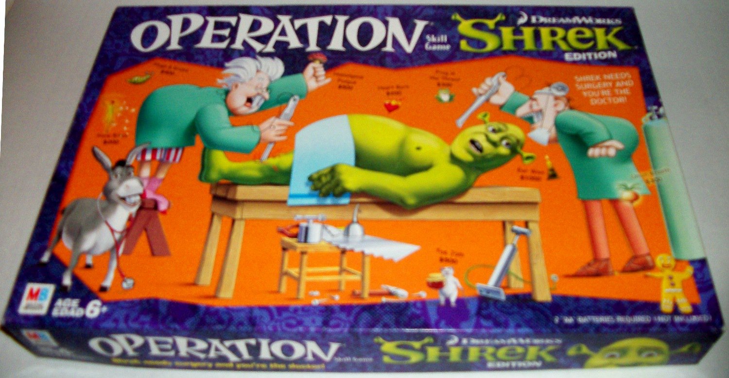 shrek operation game pieces