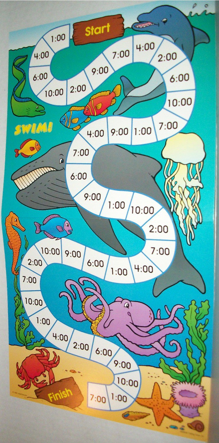 Telling Time Games Board Game Young Children Education Judy/Instructo