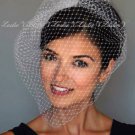 WHITE LARGE Birdcage Vintage Style Bridal Veil Russian Net Veiling ONLY 29L