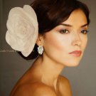 Ivory Large Flower Fascinator Hair Headpiece Brooch Bridal/Bridesmaid F16