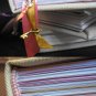 Hand Bound Journal With Ivory Canvas Cover and Pink and Gold Accents