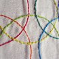 Rainbow JournalâIvory Cover with Hand Stitched Circles, Bookmarks, Love Charm, Swarovski Crystals