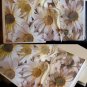 Hand Bound Daisy Journal with Yellow & Amber Accents, & Sewn-In Ribbon Bookmarks