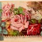 Antique Vintage 1914 Best Wishes Postcard Embossed with Roses Divided Back