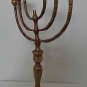Vintage Old Jewish Brass Menorah Candle Holder Israel Jerusalem Hanukkah Large