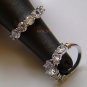 Womens 4.0 ct Wedding Band Engagement Ring Set 5 Stone Cubic Zirconia Silver #6