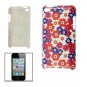 Flowers Pattern Hard Plastic Back Case for iPod Touch 4