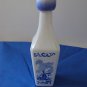DELFT BLUE ON WHITE LIQUOR BOTTLE WINDMILLS & TULIP LID