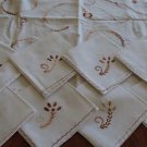 EMBROIDERED TABLE CLOTH AND NAPKINS