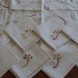 EMBROIDERED TABLE CLOTH AND NAPKINS