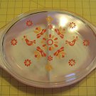 Pyrex Friendship Divided Casserole Dish 1qt w/clear Patterned Lid