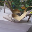 IVANKA TRUMP "ITGLATEE" TAUPE SATIN EMBELLISHED PUMPS, 9  NWOB