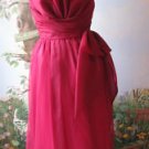 JERI NEW YORK  MAGENTA EVENING BOW DRESS SZ6 PRE-OWNED