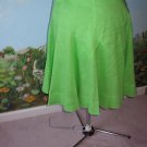 RALPH LAUREN PETITE 100% LINEN PANELED PALM GREEN SKIRT SZ 12P NWT $129