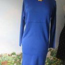 GORGEOUSE LIZ CLAIBORNE BLUE LONG SLEEVE  WOMEN DRESS SIZE M NWT
