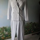 VALERIE STEVENS PETITES Blue Women Career Suit SZ 8P Pre-Owned