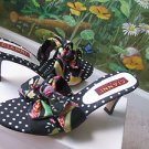 CINNI Black Floral Women Shoes / Sandals SZ 9 NEW Made In Spain