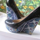 STEVE MADDEN  Black  Platforms / Weddge Women Sandals Shoes size 8 New