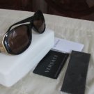 VERSACE WOMEN BROWN AND GOLD SUNGLASSES MADE IN ITALY
